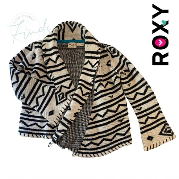 Roxy Girl - Aztec Print Cardigan - Girls Sz: 5 - Picture 1 of 3